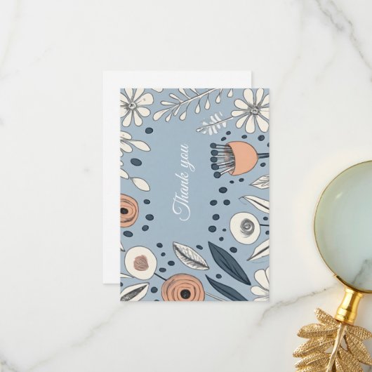 Hartelijk dank bedankkaart (Voorkant / Achterkant in situ)