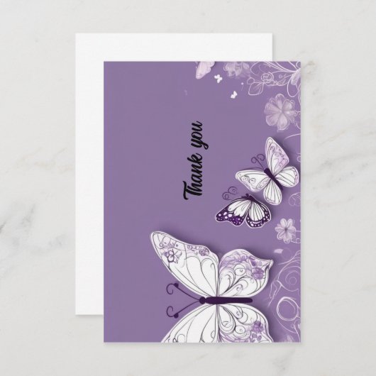 Hartelijk dank bedankkaart (Voorkant / Achterkant)