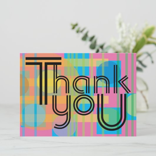 Hartelijk dank bedankkaart (Staand voorkant)