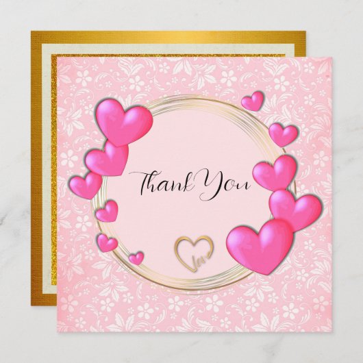 Hartelijk dank bedankkaart (Voorkant / Achterkant)