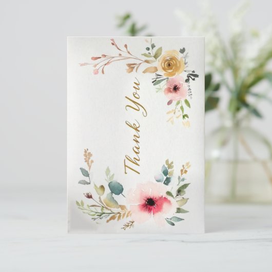 Hartelijk dank bedankkaart (Staand voorkant)