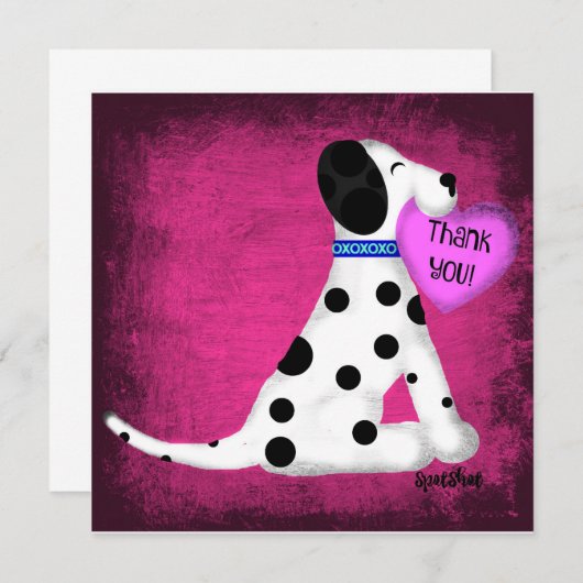 Hartelijk dank bedankkaart (Voorkant / Achterkant)