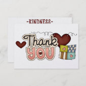 Hartelijk dank bedankkaart (Voorkant / Achterkant)