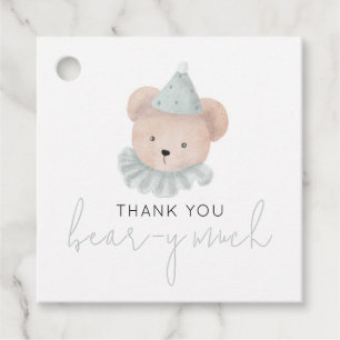 Hartelijk dank, Beer-y Vierkantsgeeftassen Bedankjes Labels