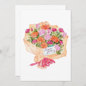 Hartelijk dank, Bouquet Bedankkaart (Voorkant / Achterkant)