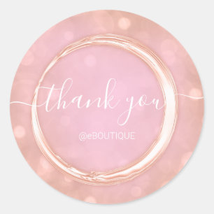 Hartelijk dank, Boutique Shop Business Name Roos R Ronde Sticker