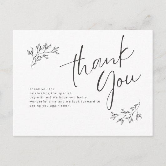 Hartelijk dank briefkaart (Voorkant)