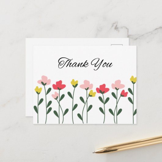 Hartelijk dank briefkaart (Voorkant / Achterkant in situ)