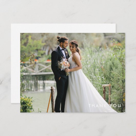 Hartelijk dank Briefkaarten aangepaste bruiloft fo (Voorkant / Achterkant)