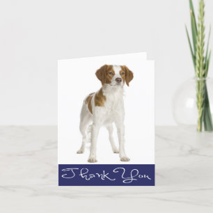 Hartelijk dank, Brittany Spaniel Puppy Dog Card Bedankkaart