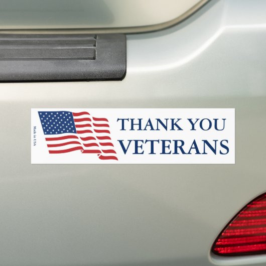 Hartelijk dank, Bumpersticker Veteranen (Op auto)