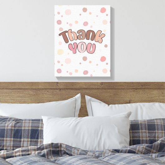 Hartelijk dank canvas afdruk (Insitu (Slaapkamer))
