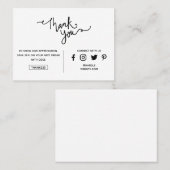 Hartelijk dank. Code sociale media pictogrammen Visitekaartje (Voorkant / Achterkant)