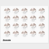 Hartelijk dank Cosmetics Logo QR Code Roos White Ronde Sticker (Vel)