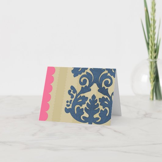 Hartelijk dank, Damask Bedankkaart (Voorkant)