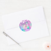 Hartelijk dank dat u de roze Confetti holographic  Ronde Sticker (Envelop)