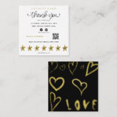 *~* Hartelijk dank dat u met QR Gold Stars beloont Klantenkaartje (Voorkant / Achterkant)