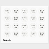 Hartelijk dank: Envelope Seal Sticker - Wit (Vel)