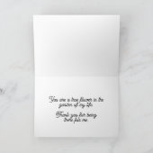 Hartelijk dank, Floral Bouquet Wenskaart Kaart (Binnen)