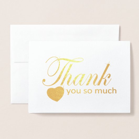 Hartelijk dank folie kaarten (Voorkant met envelop)