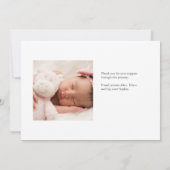 Hartelijk dank Foto aankondiging Baby (Achterkant)