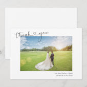 Hartelijk dank Foto persoonlijke bruiloft Feestdagenkaart (Voorkant / Achterkant)