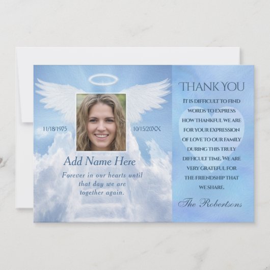 Hartelijk dank. Fotokaart Angel Wings (Voorkant)