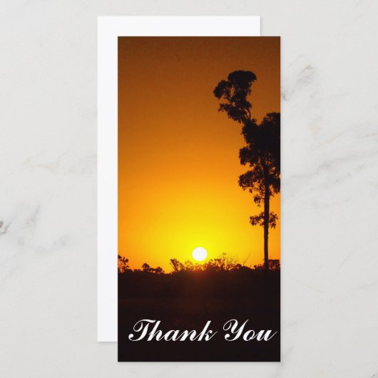 Hartelijk dank, fotokaart - zonsondergang bedankkaart (Voorkant / Achterkant)