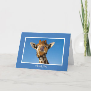 Hartelijk dank, Funny Giraffe Card Bedankkaart