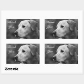Hartelijk dank, gele labrador Retriever Sticker (Vel)