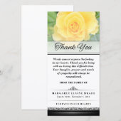 Hartelijk dank. Gele rozenwoorden van de begrafeni Bedankkaart (Voorkant / Achterkant)