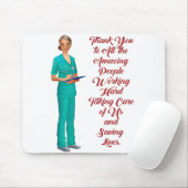 Hartelijk dank, gezondheidswerkers muismat (Met muis)