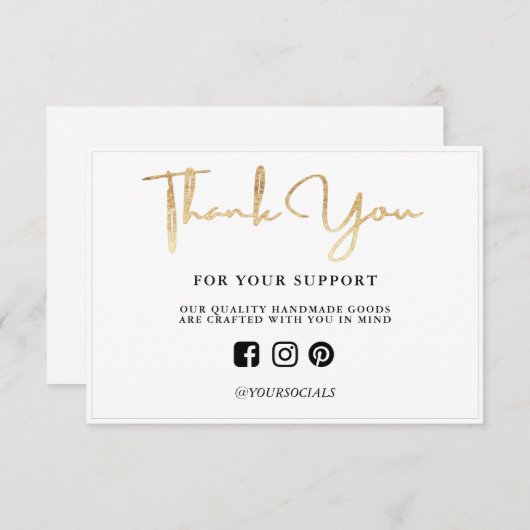 Hartelijk dank, Gold Light Custom Media Insert (Voorkant / Achterkant)