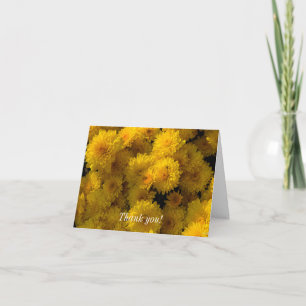 Hartelijk dank - Golden Mums Bedankkaart