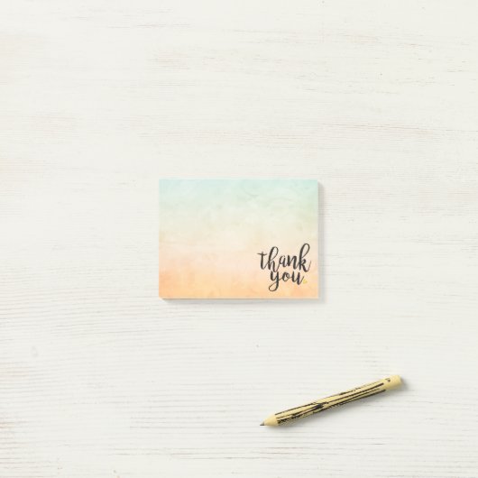 Hartelijk Dank Goud Liefde Waterverf Post-it® Notes (Op bureau)