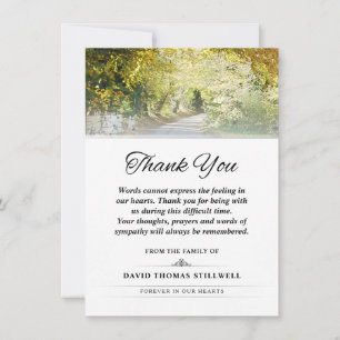 Hartelijk dank, gouden herfst Trees woorden kunnen Bedankkaart