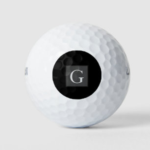 Hartelijk dank, Groomsman Best Man Monogram Black Golfballen