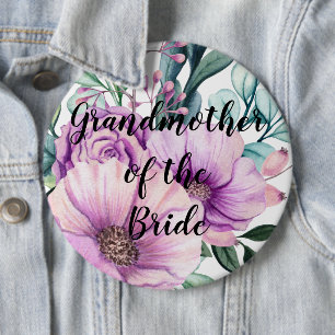 Hartelijk dank, grootmoeder van de Bride of Groom Ronde Button 6,0 Cm