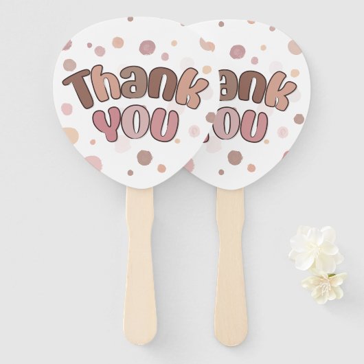 Hartelijk dank handwaaier (Voorkant en achterkant)