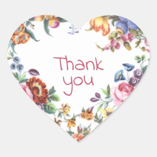 Hartelijk dank hart sticker (Voorkant)
