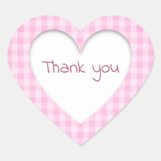 Hartelijk dank hart sticker (Voorkant)