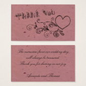 Hartelijk dank, hartelijk dank visitekaartje (Voorkant /achterkant)