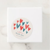 Hartelijk dank Harten Rood Blauwgroen Bedankjes Labels (In situ)