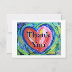 Hartelijk dank Heart Art Note Kaart