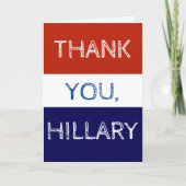 Hartelijk dank, Hillary Red White en Blue Bedankkaart (Voorkant)