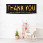Hartelijk dank in Gold met aangepaste tekst Spandoek (Insitu)