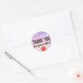 Hartelijk dank, Innov8tive + Posh glitter drip lab Ronde Sticker (Envelop)