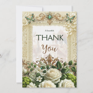 Hartelijk dank je wel – Enchanted Lace & Carriage Bedankkaart