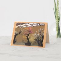 "Hartelijk dank"-kaart Japanse bonsai-boom