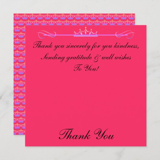 Hartelijk dank kaartje bedankkaart (Voorkant / Achterkant)